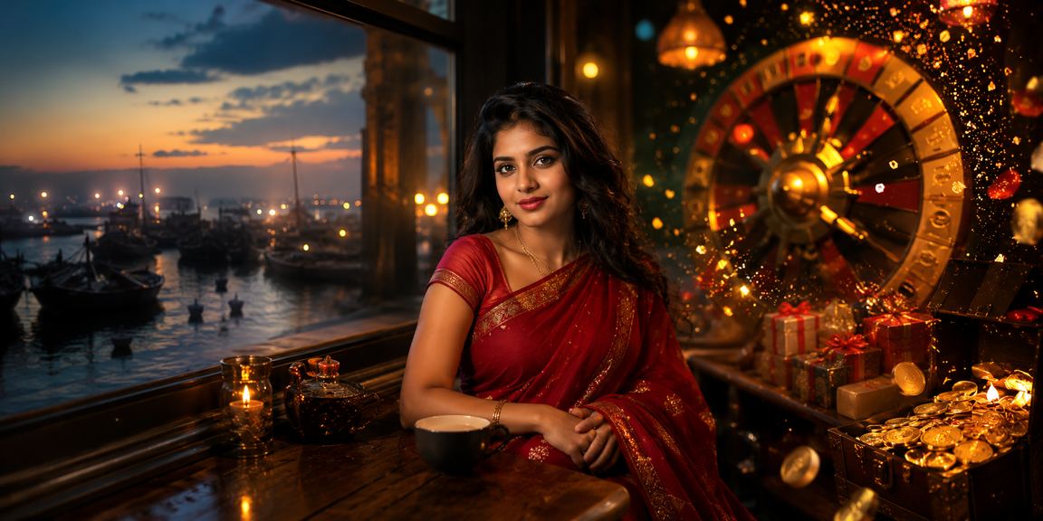 A female user in a saree playing Roulette in Cox's Bazar