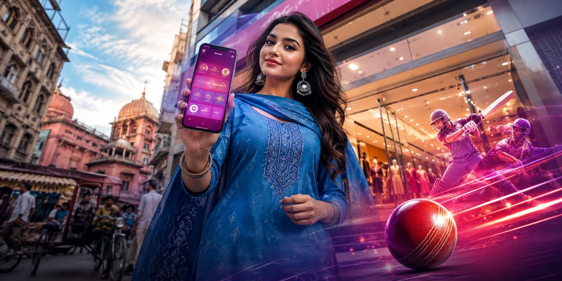 A user in Rajshahi wearing a salwar kameez placing cricket bets